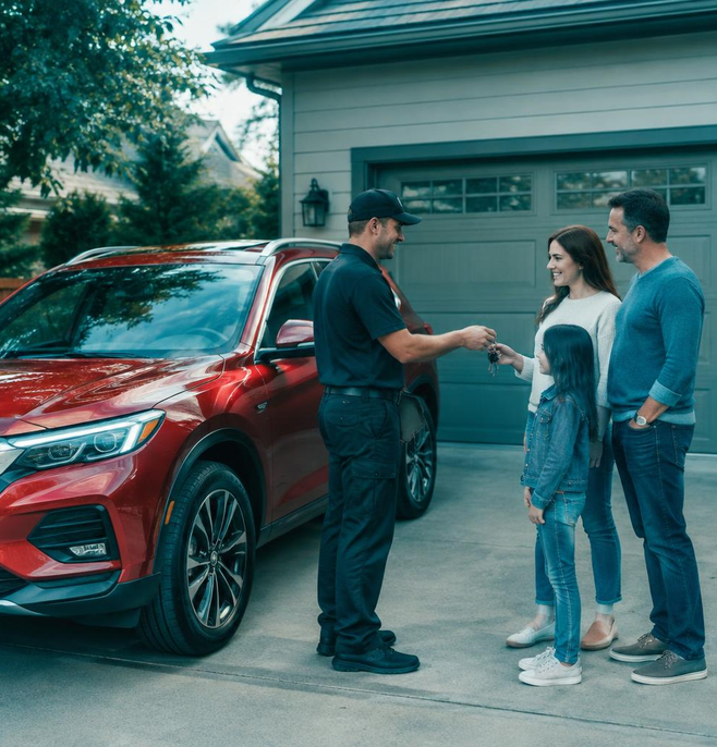 Car delivered from the Canada Auto Experts app to your home