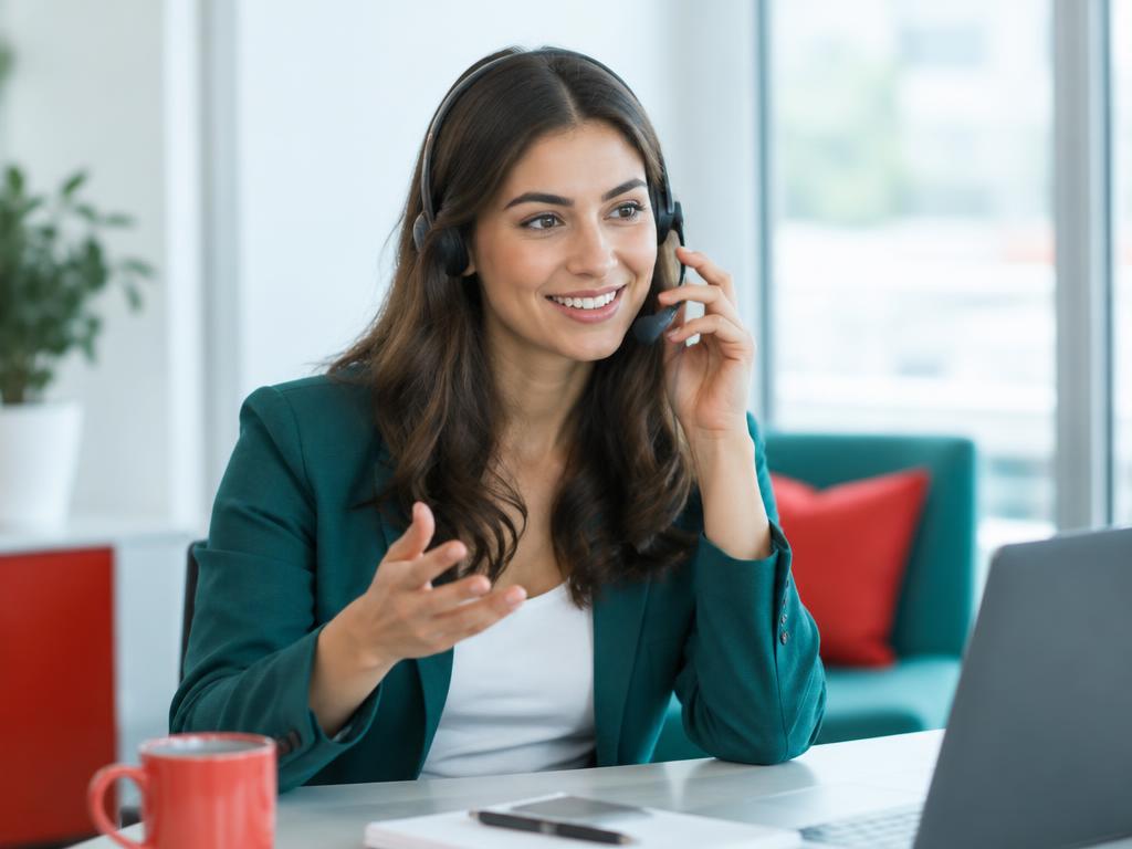 Finance agent on a call explaining auto financing